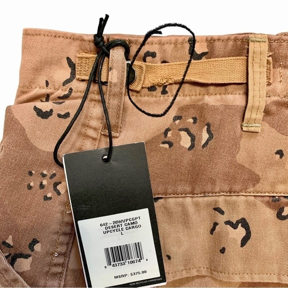 RE/DONE Brown/Tan NWT camouflage up-cycled cargo trousers Factory Distressed - Picture 9 of 16